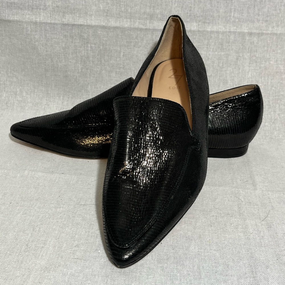 Naturalizer Black Leather Loafers Shoes Women’s Size 10W Office Career Academia